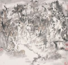 熊红钢作品溪石上居05