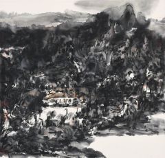 熊红钢作品溪石上居04