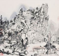 熊红钢作品溪石上居03
