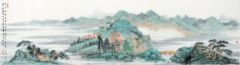 韦韬作品青绿山水09