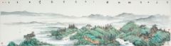 韦韬作品青绿山水05