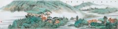 韦韬作品青绿山水01
