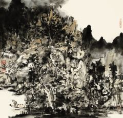 熊红钢作品山水
