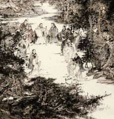 熊红钢作品东岳论道（局部）