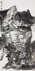 熊红钢作品苍崖隔水