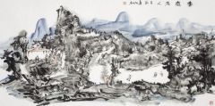 熊红钢作品春岚游人