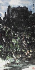 熊红钢作品溪山渔隐