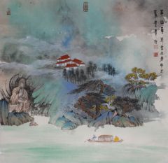 刘庆广作品泼彩山水