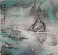 刘庆广作品泼彩山水