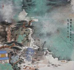 刘庆广作品泼彩山水