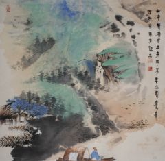 刘庆广作品泼彩山水