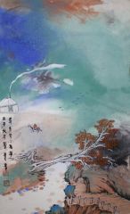 刘庆广作品泼彩山水