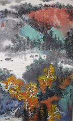 刘庆广作品泼彩山水