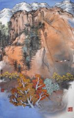 刘庆广作品泼彩山水