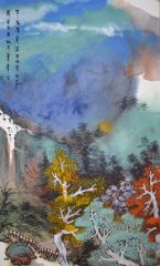 刘庆广作品泼彩山水