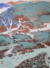 刘庆广作品泼彩山水