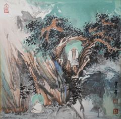 刘庆广作品泼彩山水