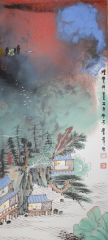 刘庆广作品泼彩山水