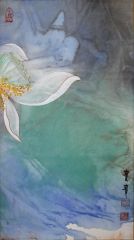 刘庆广作品泼彩荷花