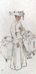 刘临作品写意人物之一