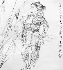 任惠中作品2013线描写生15