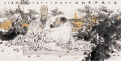 任惠中作品高士风流云松间