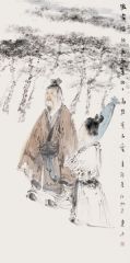 任惠中作品浓霜满径无红叶 映日高枝有白云