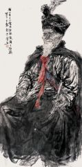 任惠中作品佤族水墨人物写生之三