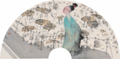 任惠中作品波澄夜静花无影 露冷风清玉有香