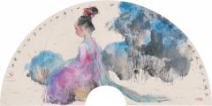 任惠中作品月到天心处,风来水面时。一般清意味,料得少人知