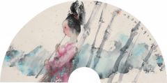 任惠中作品天寒翠袖薄,日暮倚修竹