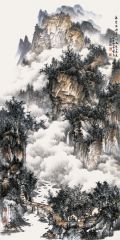 北海作品华云出岫千山好