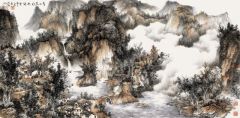 北海作品青山丽水起祥云
