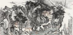 石峰作品两崖苍苍暗绝谷 中有百道飞来泉