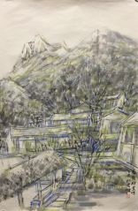 韩敬伟作品杏黄村写生之一