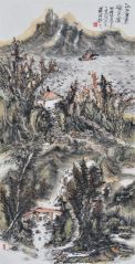 李玉民作品江水岸边秋色浓