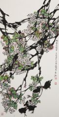 秦海作品一树梨花细雨中