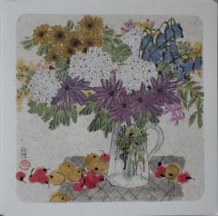 张萍作品紫色花