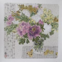 张萍作品牡丹花