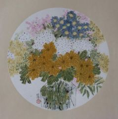 张萍作品瓶花