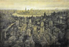 钟彩君作品浦东远眺