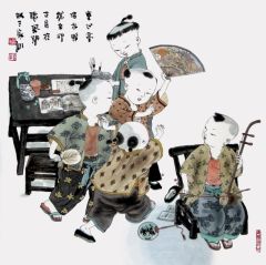王家训作品童心高洁亦怡然