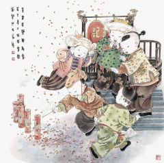 王家训作品童音笑声醉新春
