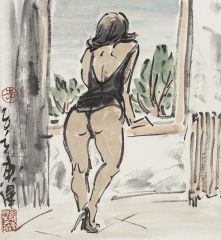 李东星作品水墨人体