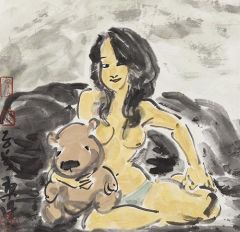 李东星作品水墨人体