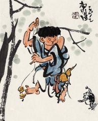 李东星作品戏蟾图