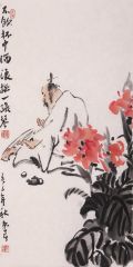 李东星作品抚琴图