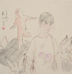 刘临作品写意人物