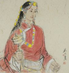 刘临作品红衣臧女