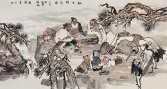 陈燕侬作品松下对奕图
